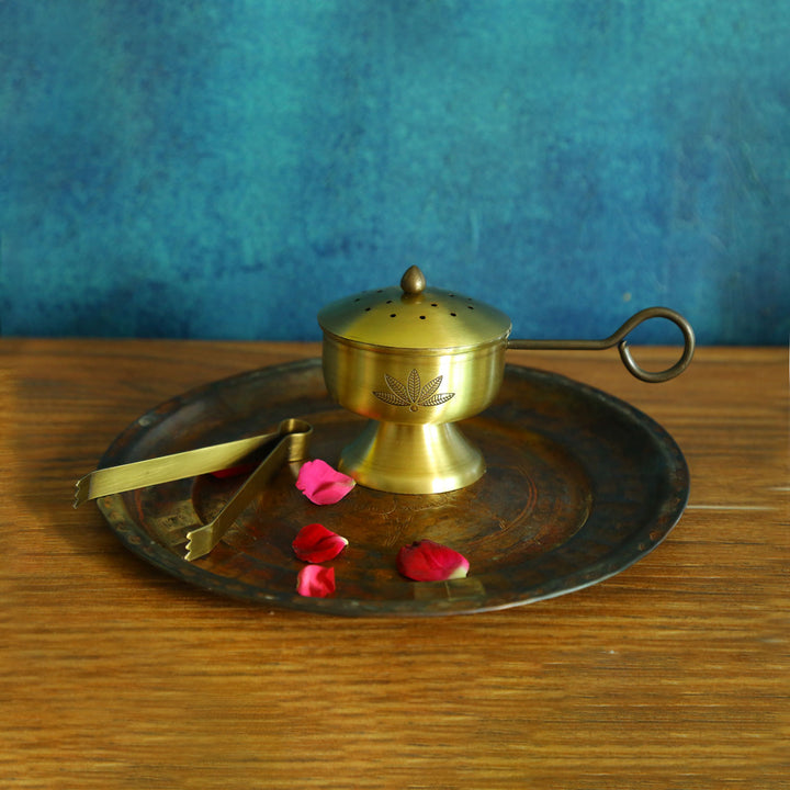 Handcrafted Antique Brass Fragrant Candle Burner