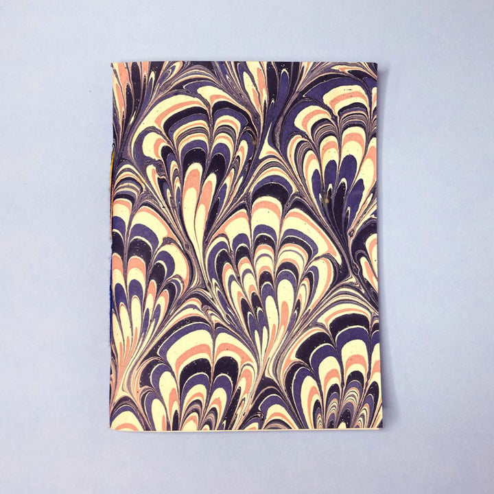 Abstract Marbled Notebook With Handmade Paper