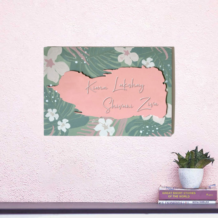 Pastel Rectangular MDF Name Plate