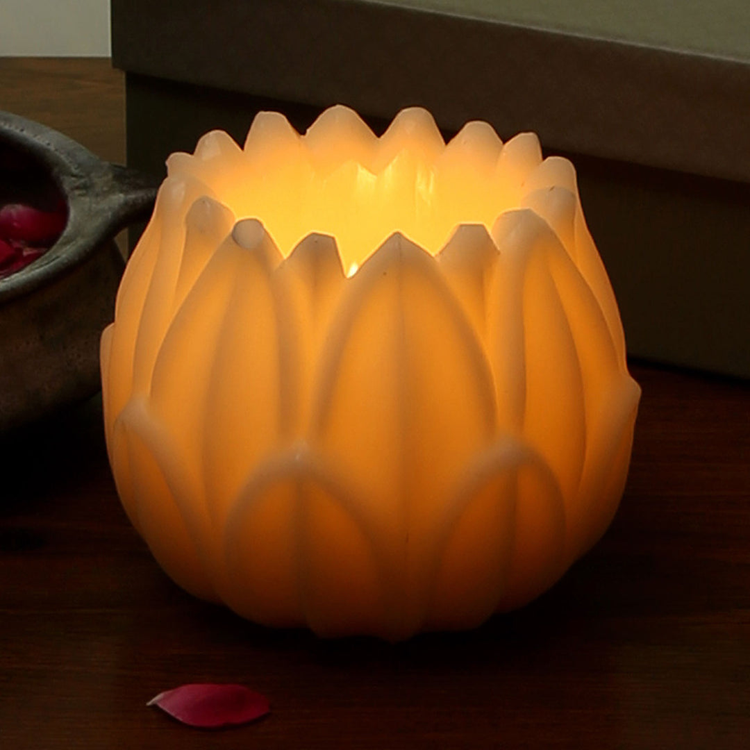 Lotus Wax Votive Tealight Holder