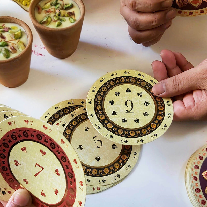 Rajaka I Mughal Ganifa Inspired Circular Playing Cards