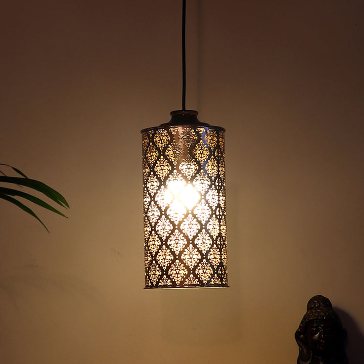 Gandhara Gold Finish Metal Hanging Lamp