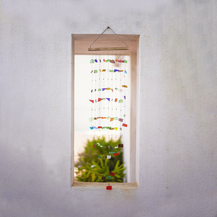 Upcycled Glass Gigantic Windchime