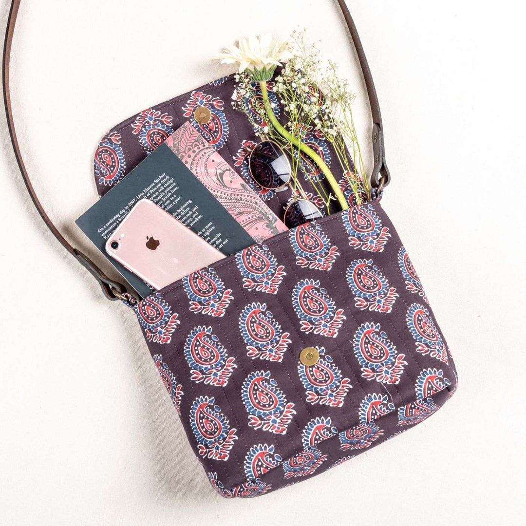 Hand Embroidered Sustainable Bina Sling Bag