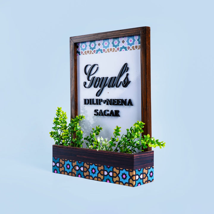 Personalised Flower Planter Nameplate with 3D Letters