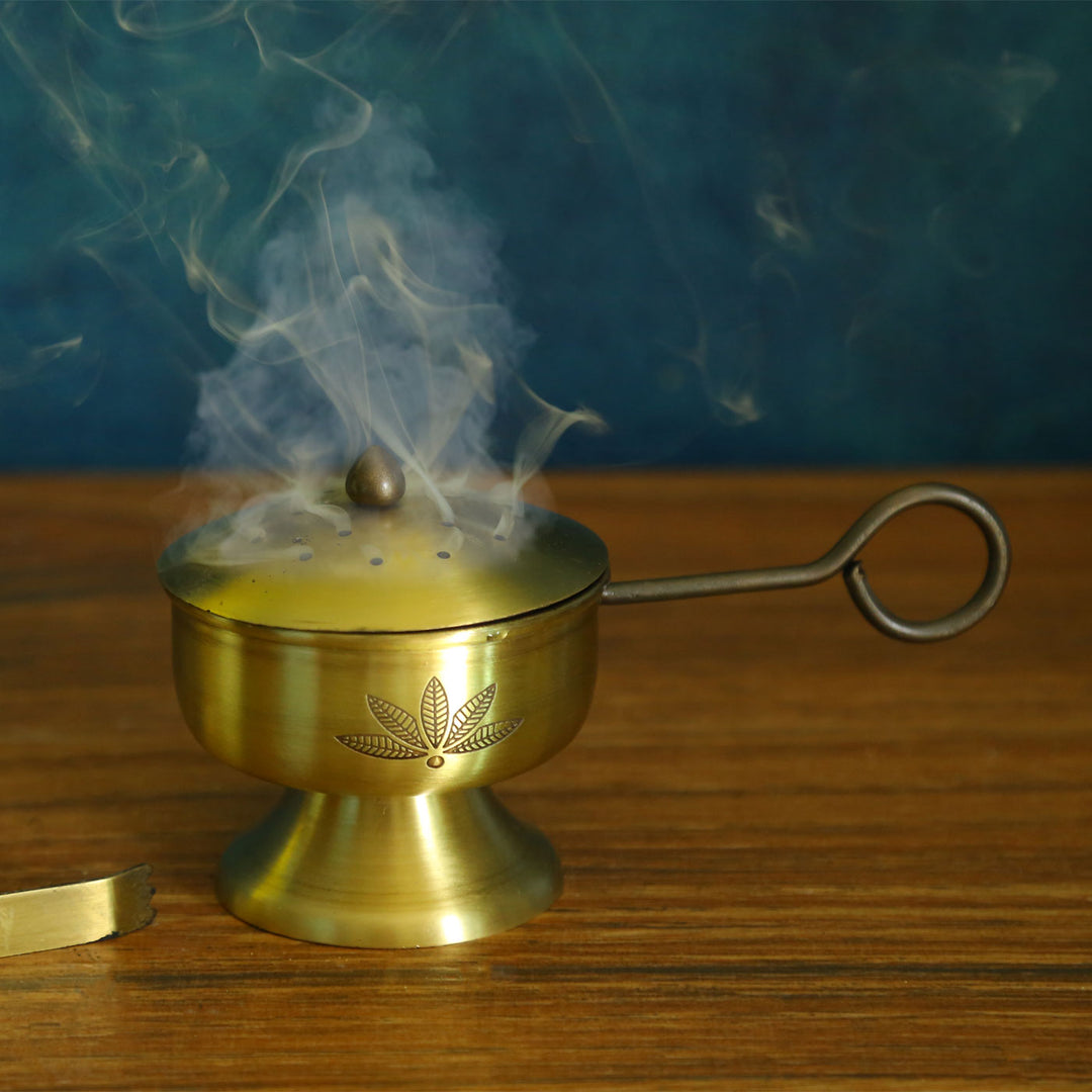 Handcrafted Antique Brass Fragrant Candle Burner