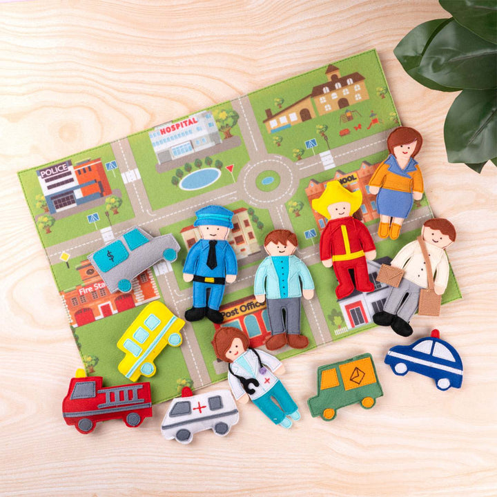 Handcrafted Community Helpers Playmat