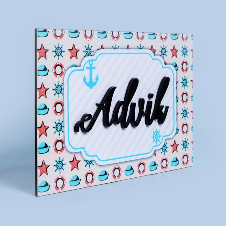 Personalized Printed Kid's Nameplate with 3D Letters