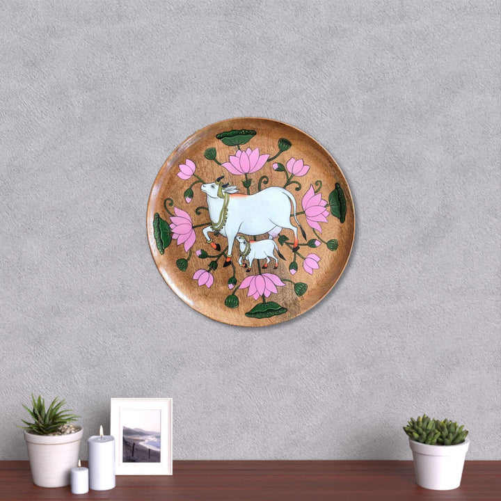 Handpainted Mango Wood Wall Plate