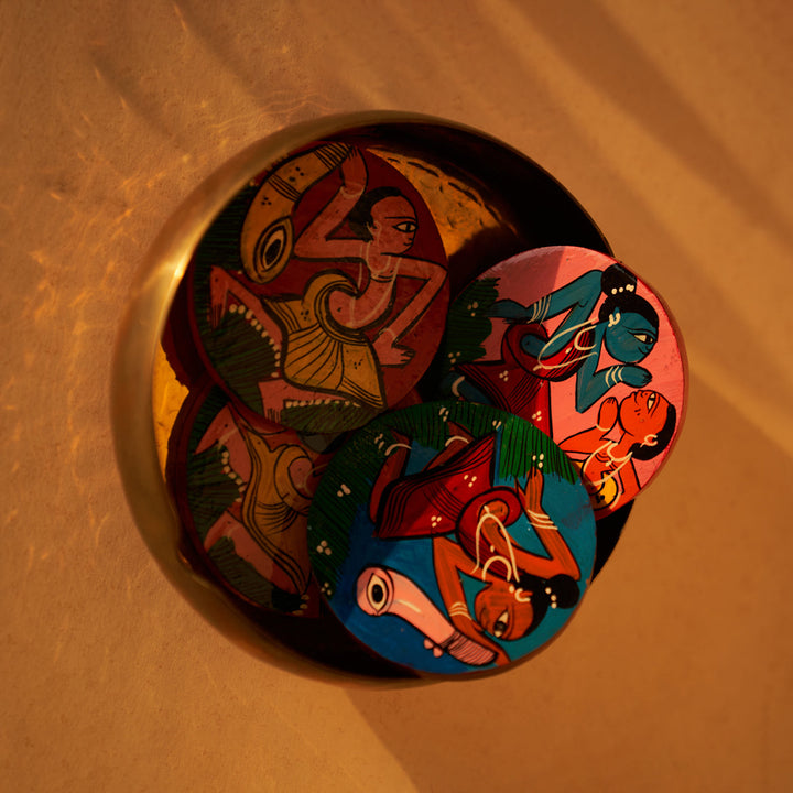 Hand Painted Pattachitra Wooden Coasters