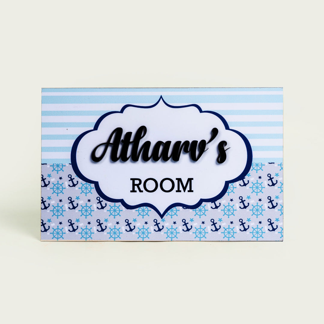 Personalized Printed Kid's Nameplate with 3D Letters