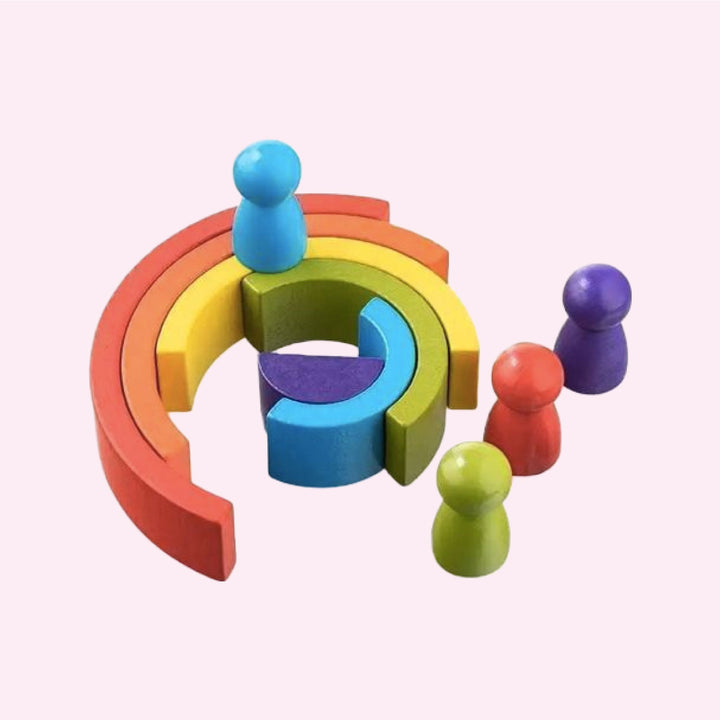 Rainbow Stacking Blocks Toy Set