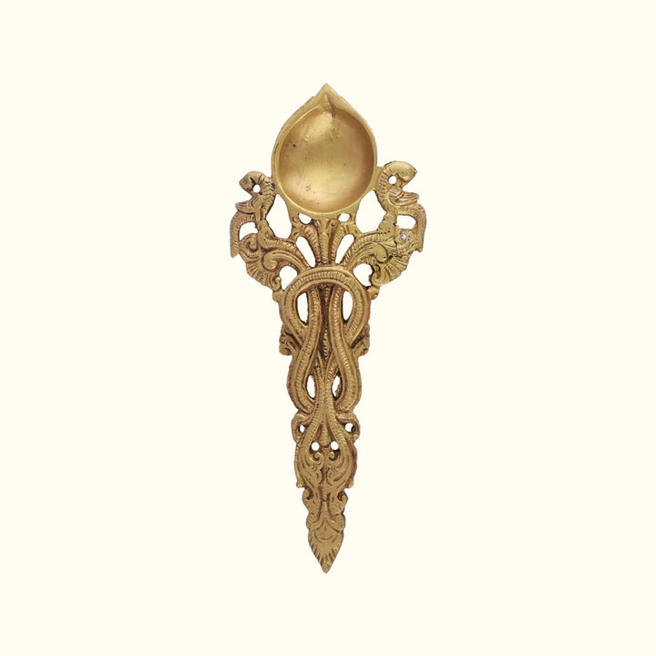 Handcrafted Brass Nakashi Arti Diya