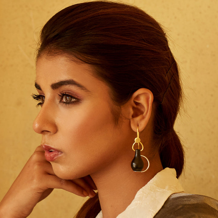 Statement Handmade Pyau Design Traditional Earrings | 22K Gold And Silver Plated