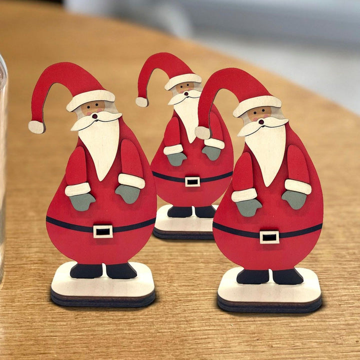 Handcrafted Adorable Santa Wooden Table Decor For Christmas Table Decoration