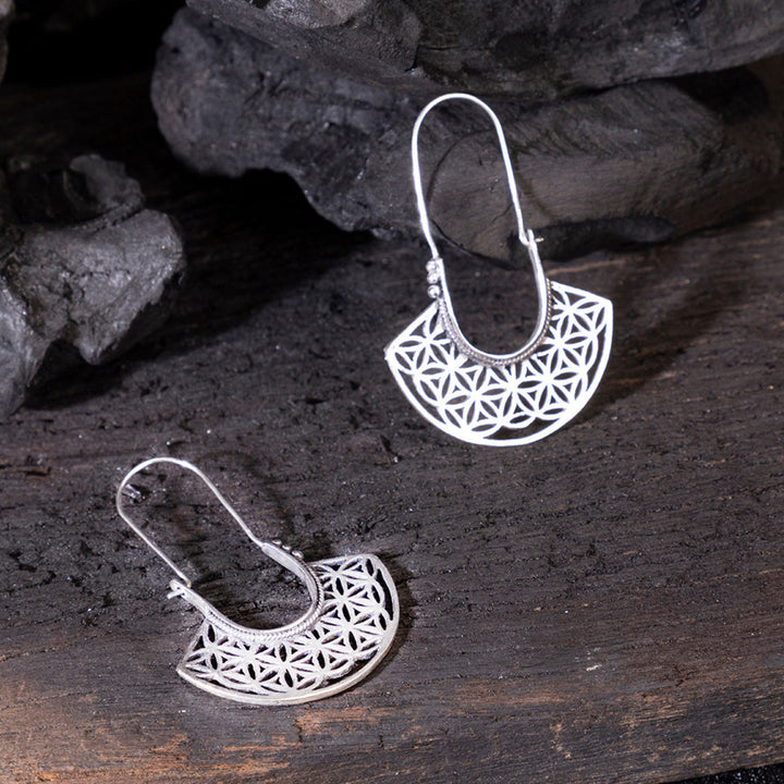 Handmade Brass Modern Hoop Earrings - Bohemian Style