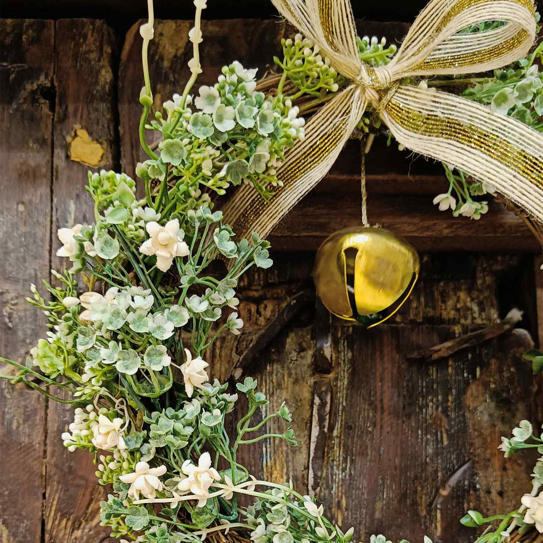 Handcrafted Wooden Floral Wreath For Christmas Door Decoration