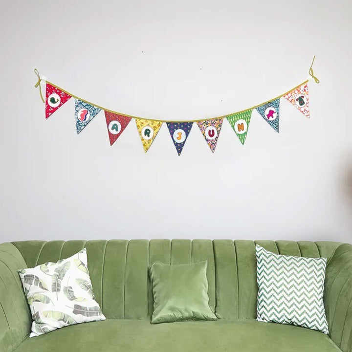 Upcycled Fabric Personalized Party & Festive Decor I Set of 15