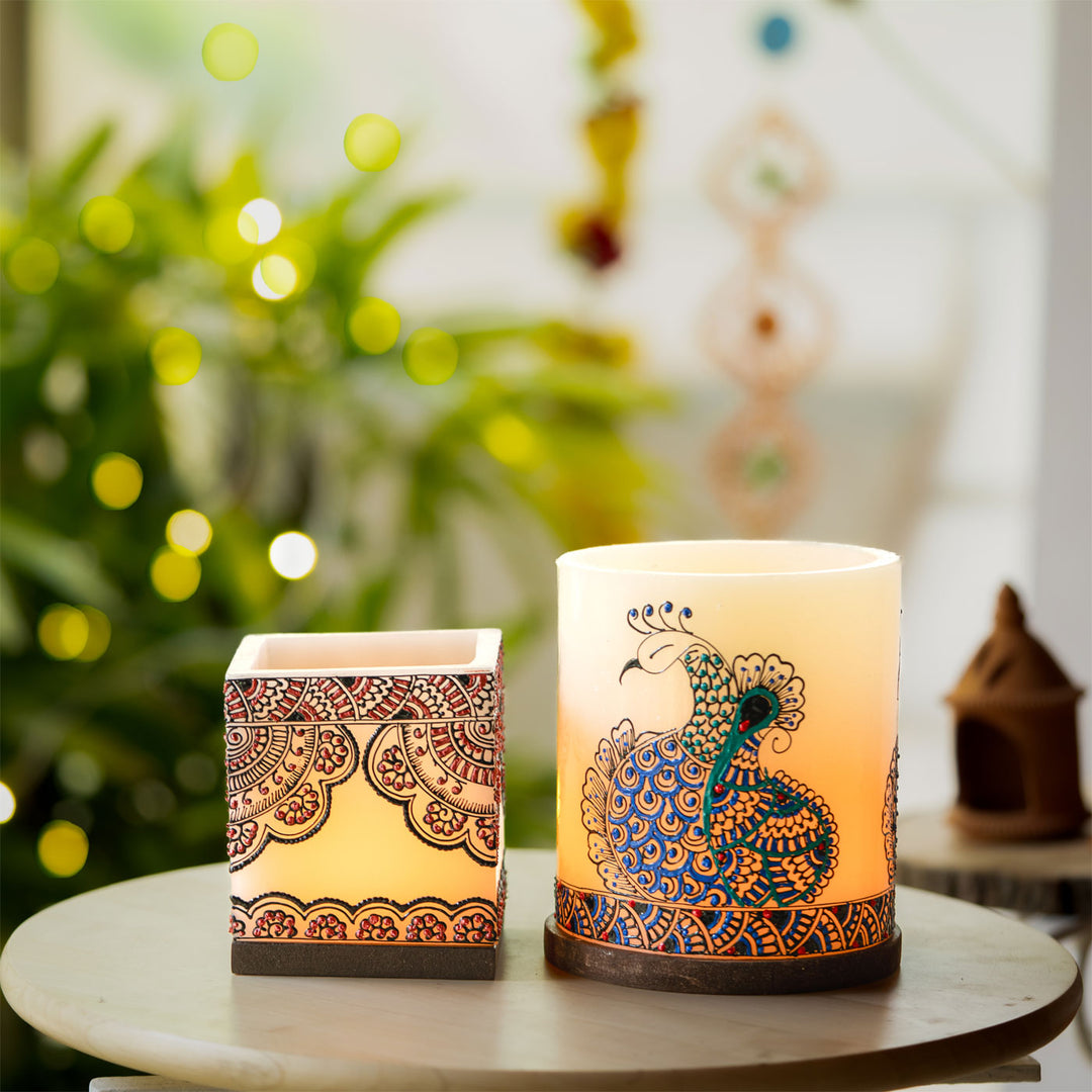 Mehendi-Art Inspired Candle Holder Festive Hamper