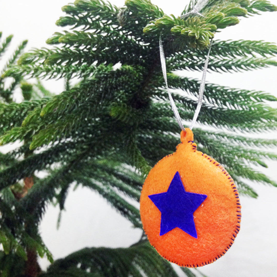 Handmade 3D Vibrant Assorted Felt Ornaments For Christmas Tree Decoration | Set Of 5