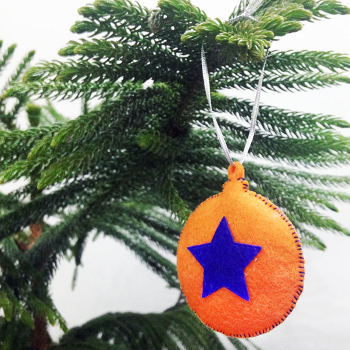 Handmade 3D Vibrant Assorted Felt Ornaments For Christmas Tree Decoration | Set Of 5