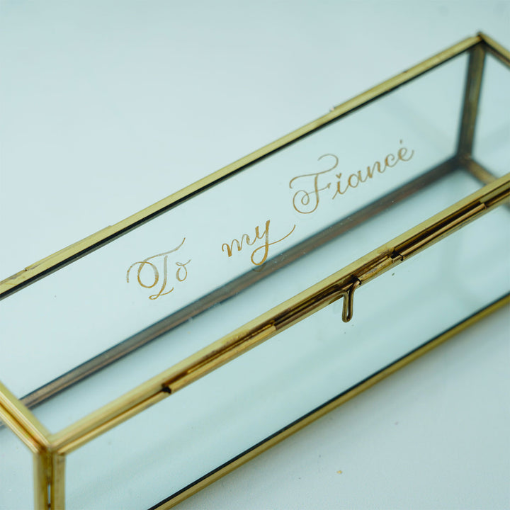 Personalized Multipurpose Glass Box with Sroll