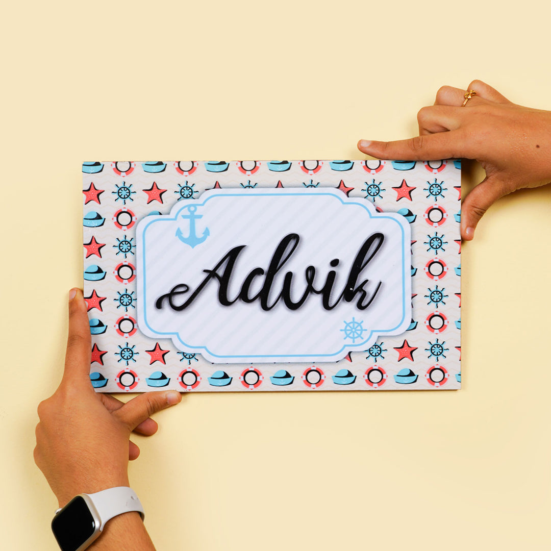 Personalized Printed Kid's Nameplate with 3D Letters