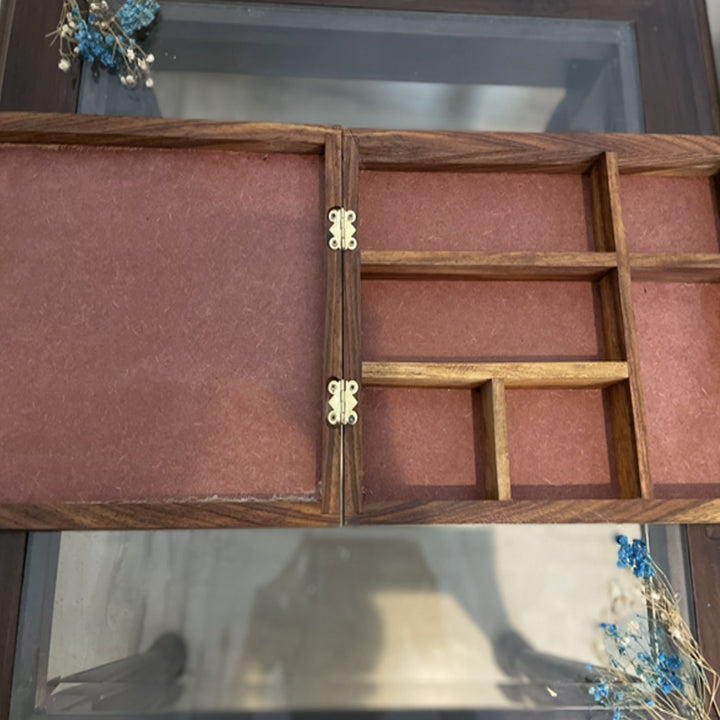 Personalized Sheesham Wood Multi-Use Trinket Jewelry Box
