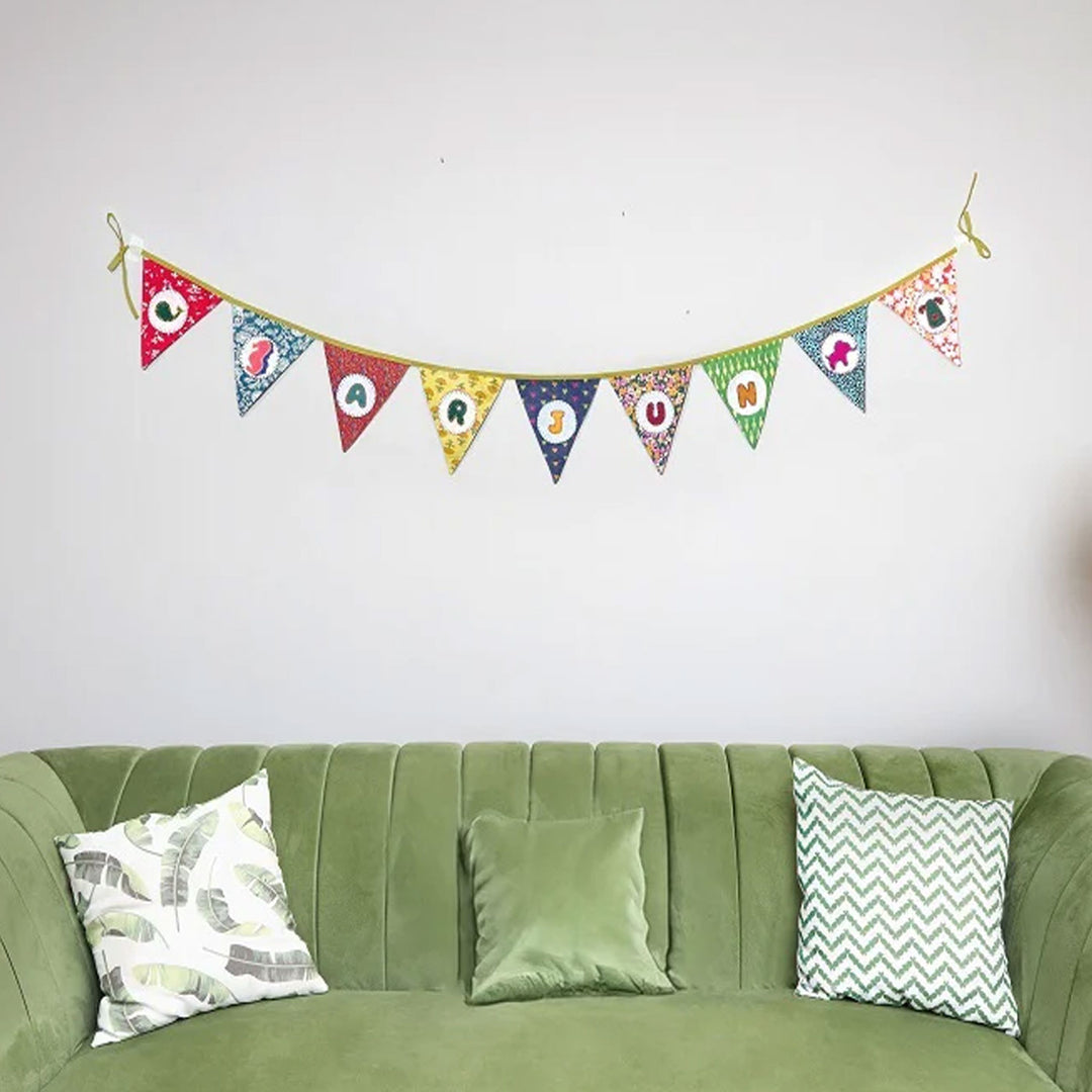 Upcycled Personalized Kid's Theme Name Bunting