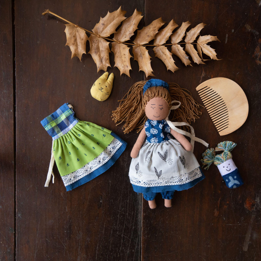 Handcrafted 100% Cotton Fabric Doll For Kids