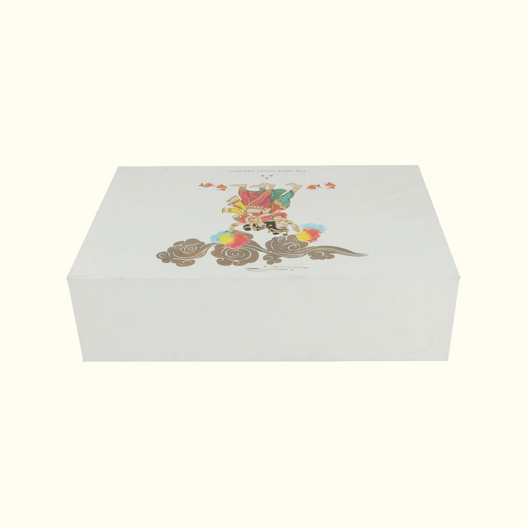 Utsav Festive Gift Box with Copper Shot Glasses & Wooden Coasters