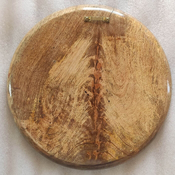 Handpainted Wooden Wall Plate With Kalamkari Artwork