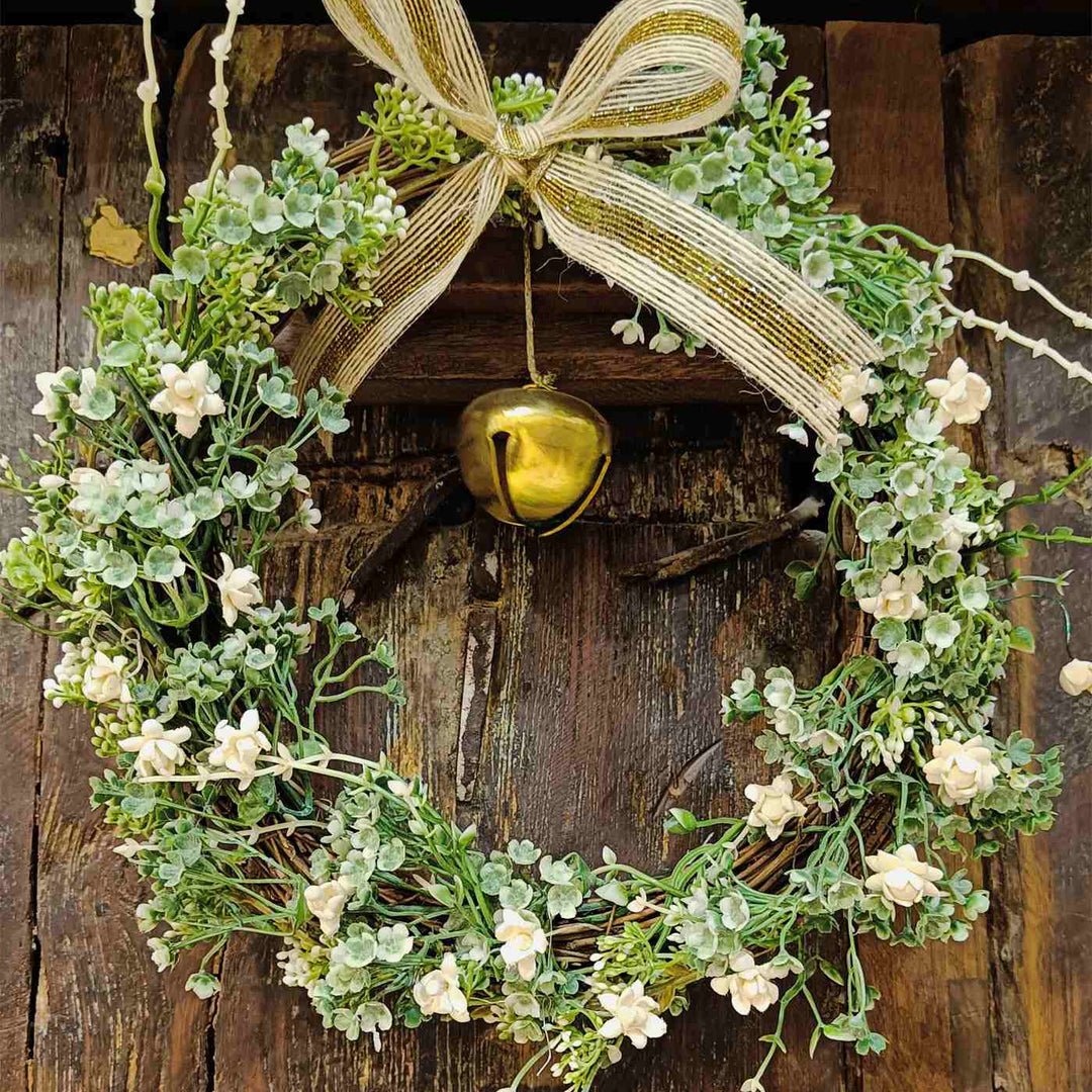 Handcrafted Wooden Floral Wreath For Christmas Door Decoration