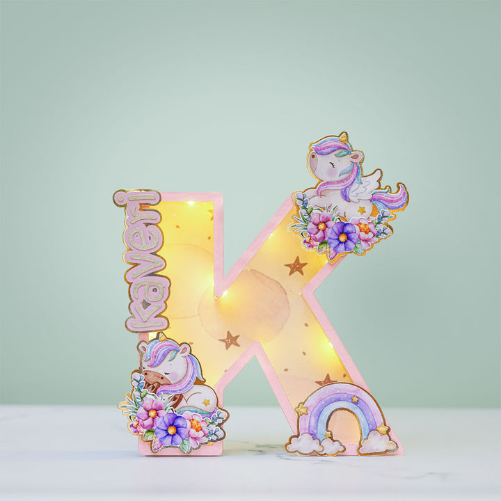 Personalized Kids 3D Monogram Nameplate with Lights