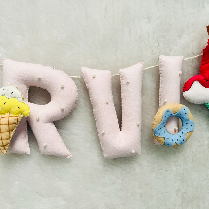Handcrafted Personalized Cupcake Bunting For Kids