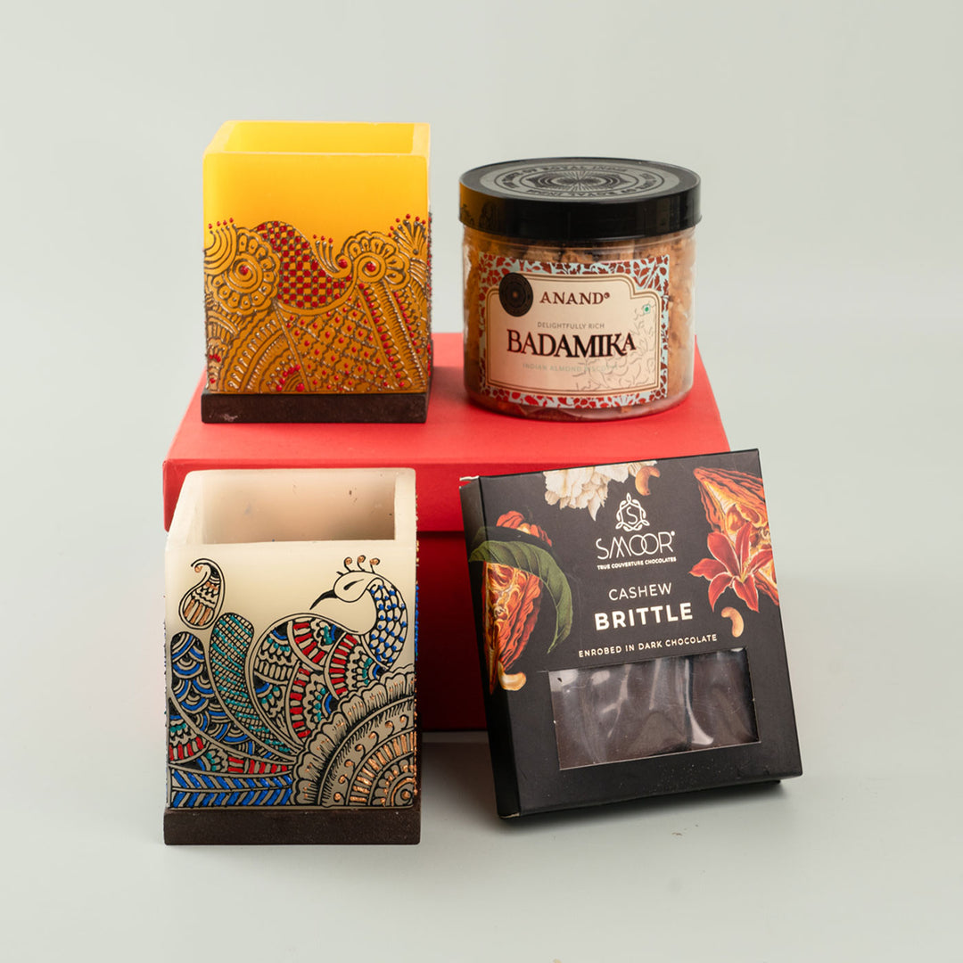 Mehendi-Art Inspired Candle Holder Festive Hamper