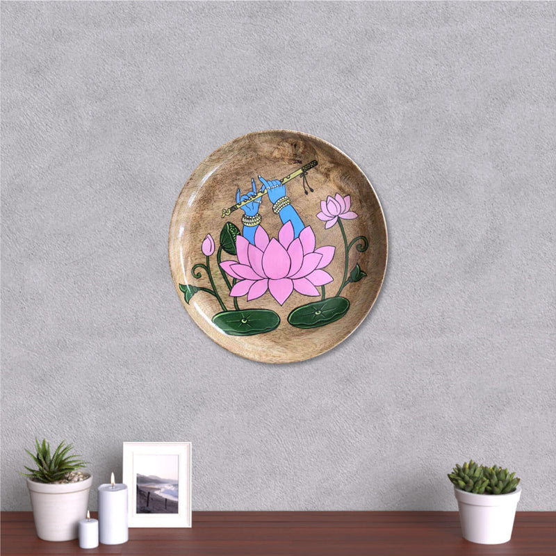 Handpainted Mango Wood Wall Plate