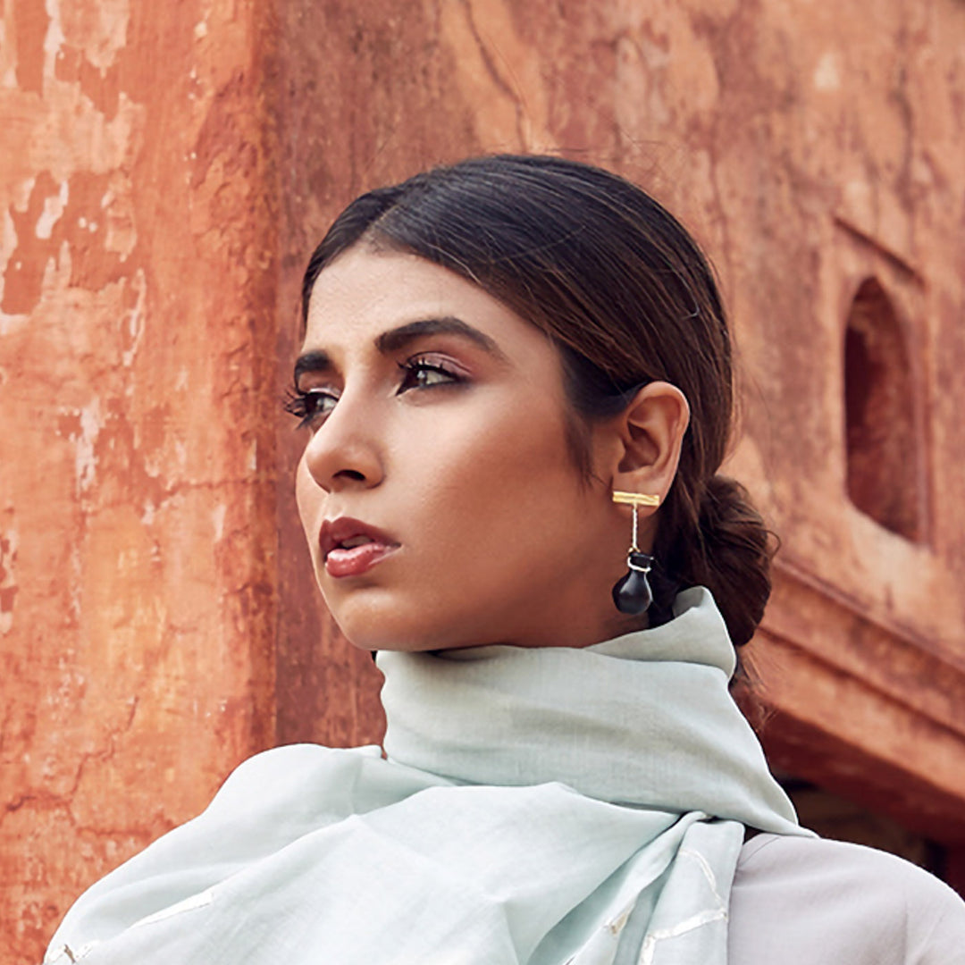 Contemporary Handmade Sikahar Pot Hanging Earrings | 22K Gold Plated
