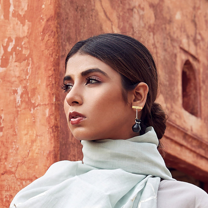 Contemporary Handmade Sikahar Pot Hanging Earrings | 22K Gold Plated