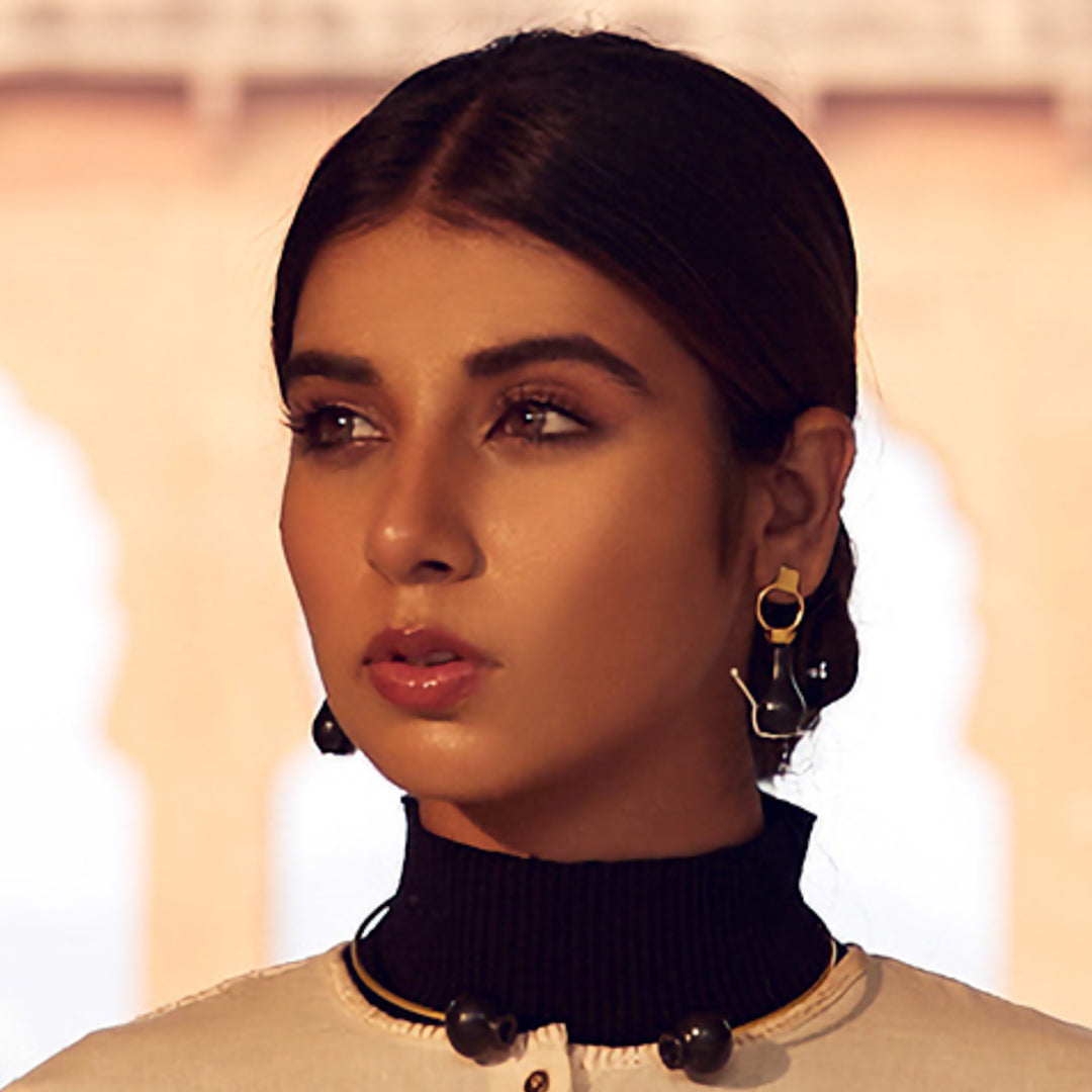 Statement Handmade Gudgudi Brass Earrings | 22K Gold Plated