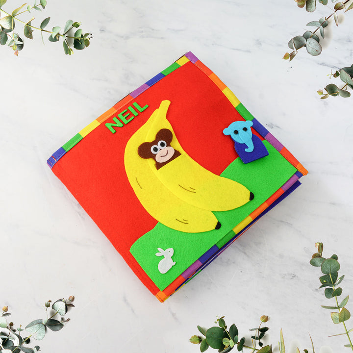Personalized Interactive Busy Board Book for Toddlers