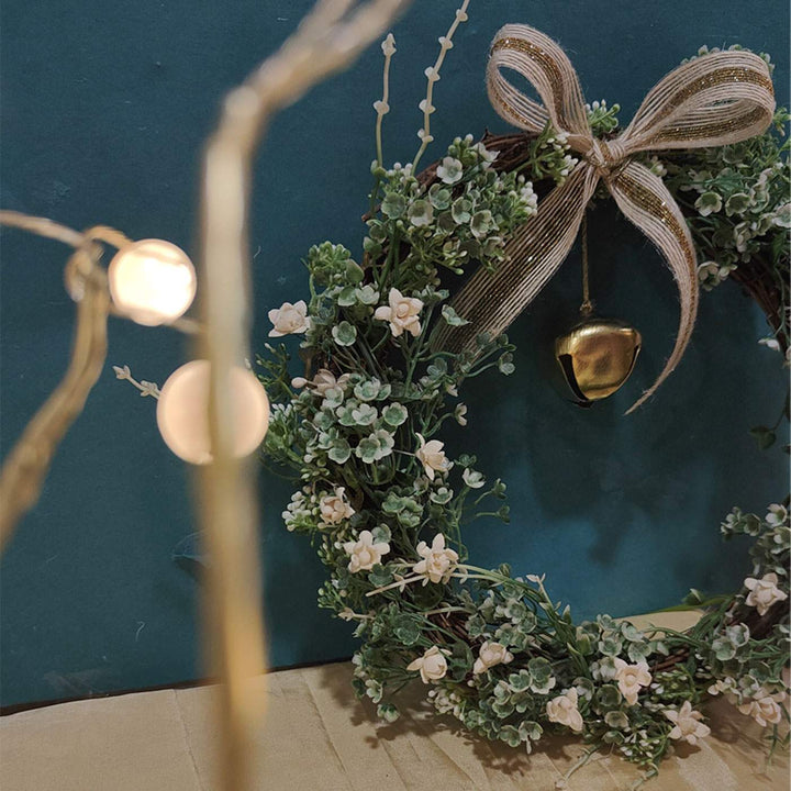 Handcrafted Wooden Floral Wreath For Christmas Door Decoration