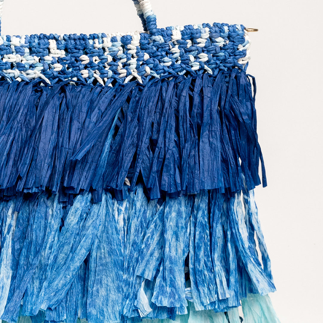 Handmade Macrame Moonlit Raffia Handbag