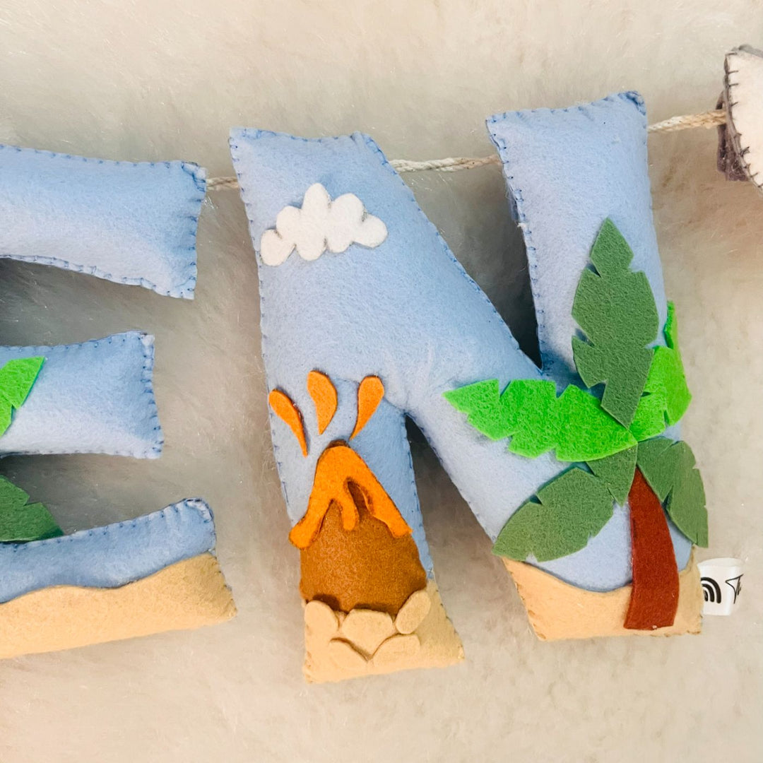 Handcrafted Personalized Beach Theme Bunting For Kids