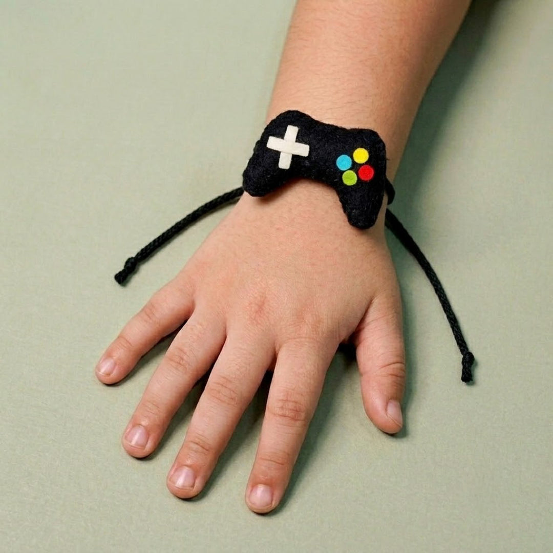 Handmade Gaming Remote Felt Kids Rakhi With Roli Chawal
