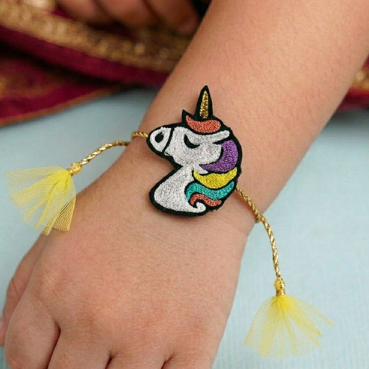 Handmade Reusable Unicorn Felt Kids Rakhi