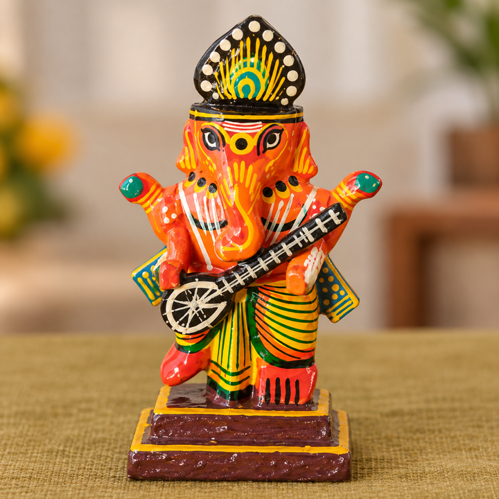 Handmade Mini Musical Ganesha Showpiece For Golu/Festive Decor