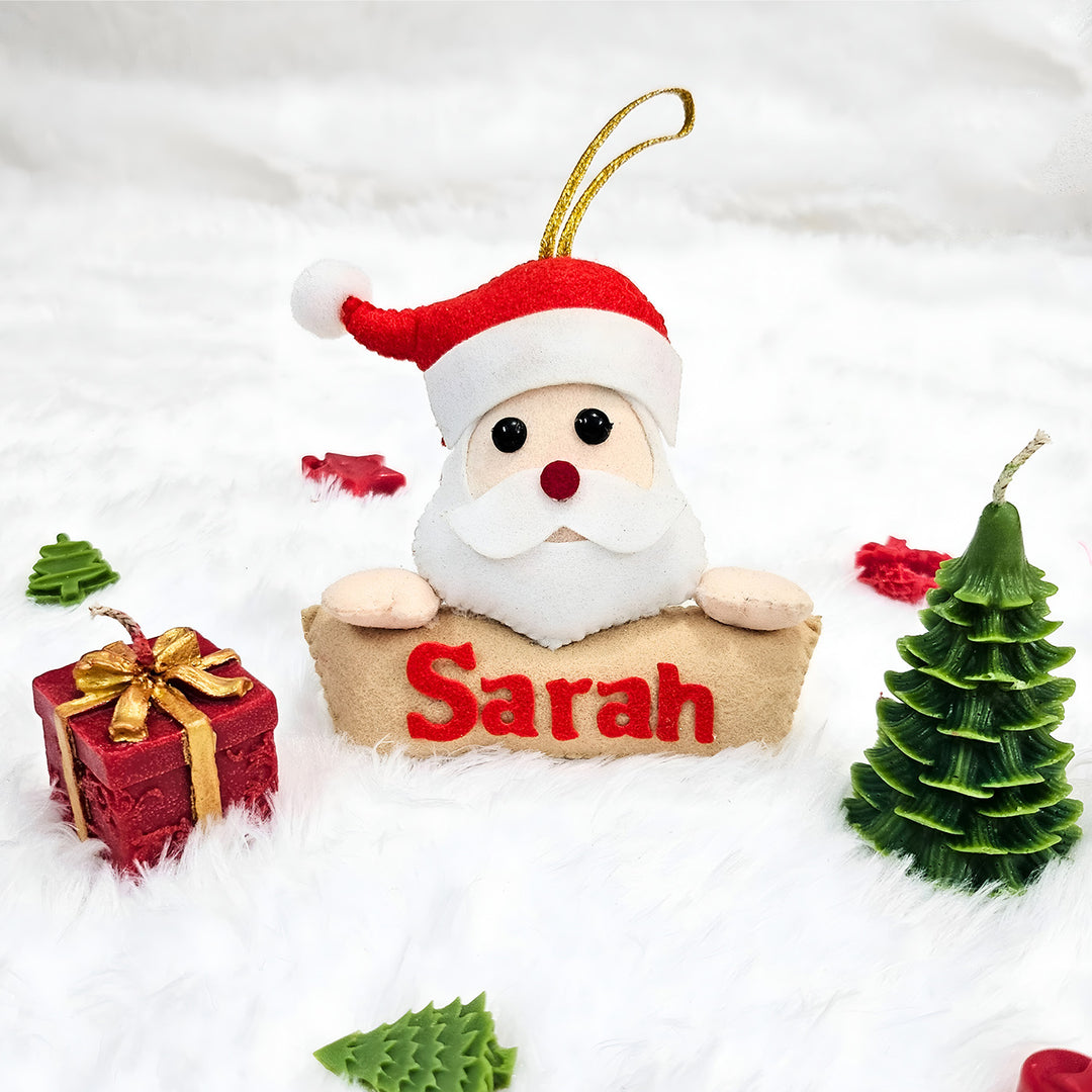 Personalized Christmas Gift Hamper | Includes 1 Ornament, 1 Gift Box Candle, 1 Xmas Tree Candle