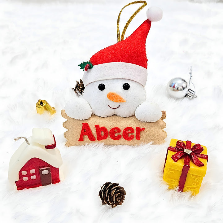 Personalized Christmas Gift Hamper | Includes 1 Ornament, 1 Gift Box Candle, 1 House Candle