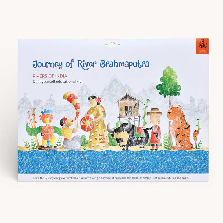 Brahmaputra Rivers of India DIY Kit | 11 Coloring Templates, 1 Map Of India And Instruction Sheet